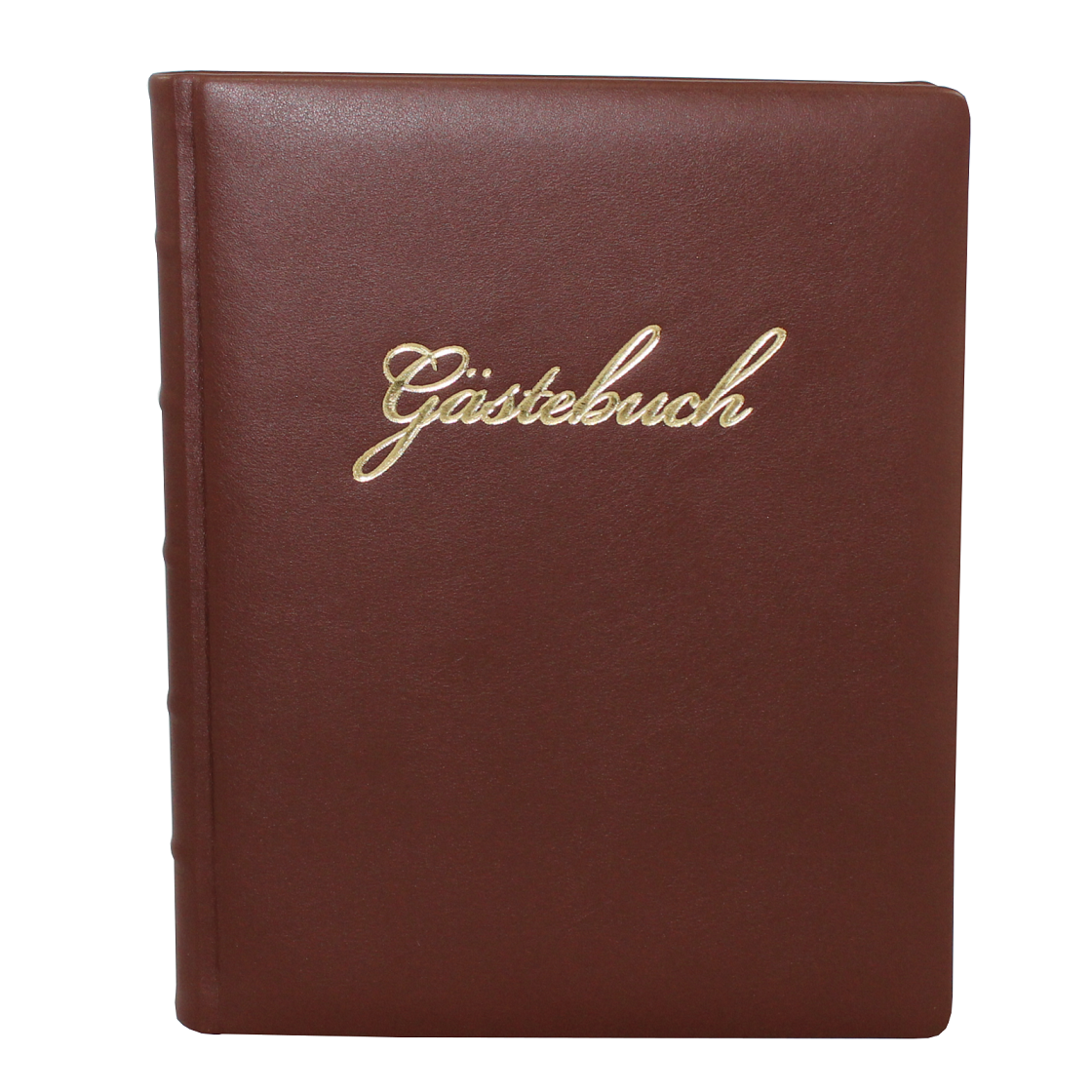 Gästebuch Hochkant aus glattem Vollrindleder in allen Farben