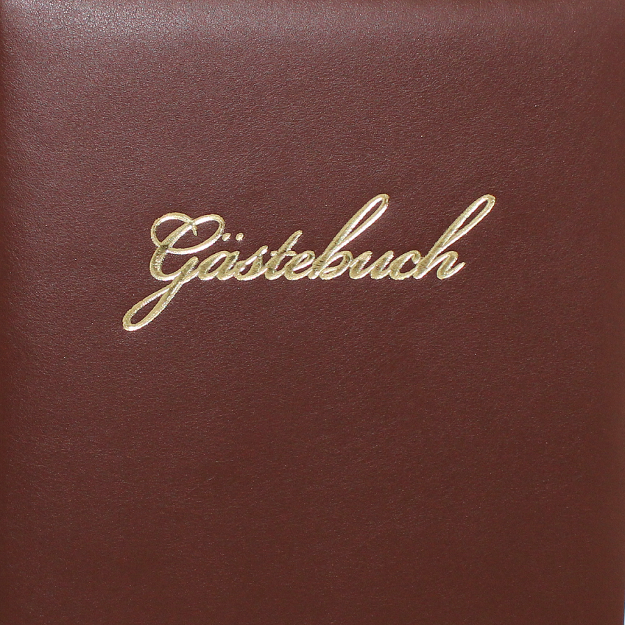 Gästebuch Hochkant aus glattem Vollrindleder in allen Farben