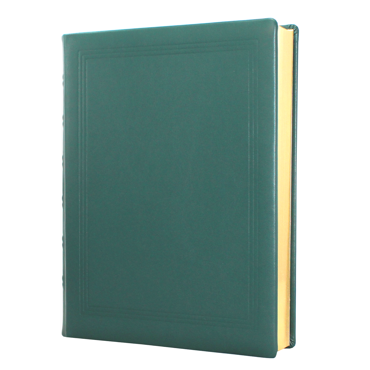 Dickes Gästebuch aus glattem Vollrindleder in allen Farben - mit Goldschnittblock