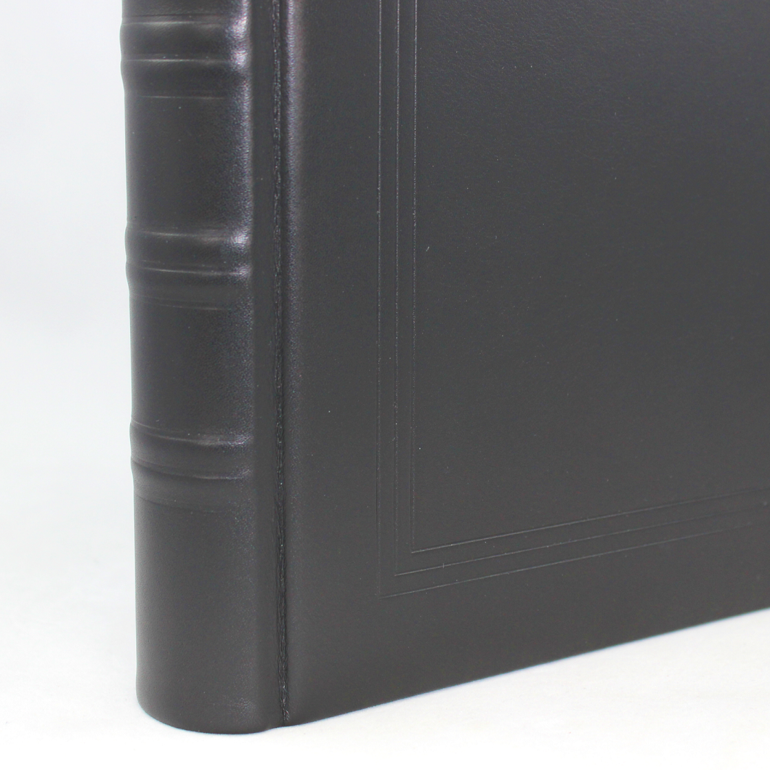 Dickes Gästebuch aus glattem Vollrindleder in allen Farben - mit handgerissenem Büttenblock