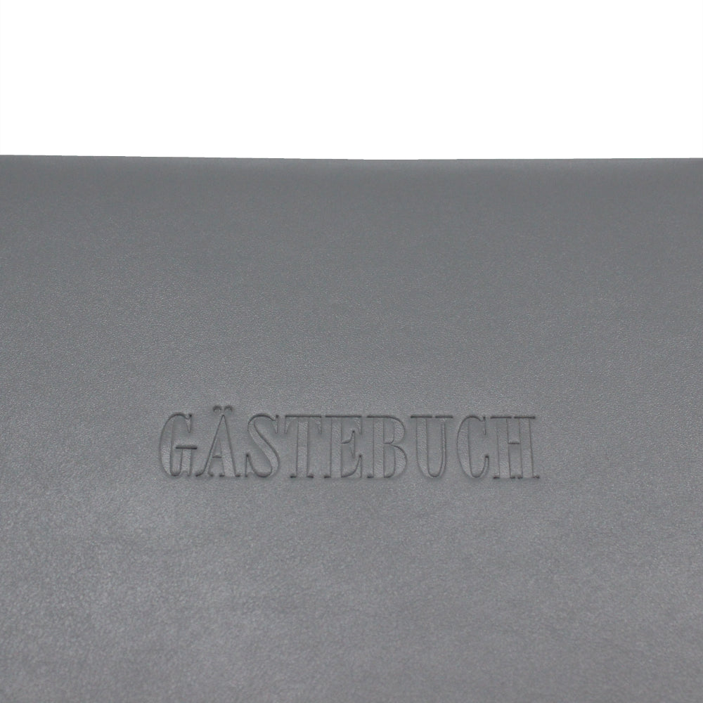 Modernes Gästebuch Querformat aus glattem Vollrindleder in allen Farben