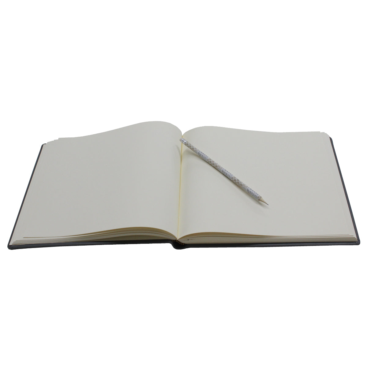 Modernes Gästebuch Querformat aus glattem Vollrindleder in allen Farben