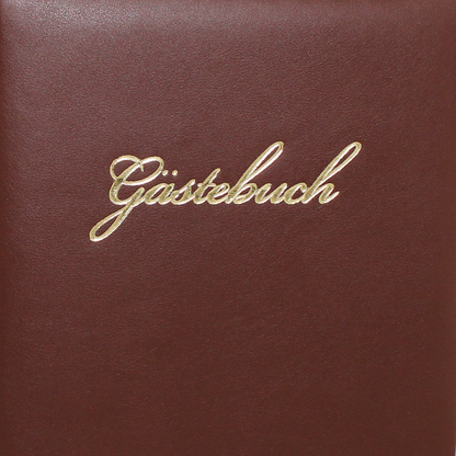 Gästebuch Hochkant aus glattem Vollrindleder in allen Farben