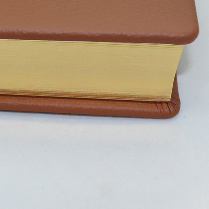 Dickes Gästebuch aus genarbtem Vollrindleder in allen Farben - mit Goldschnittblock