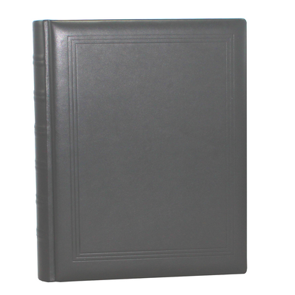 Dickes Gästebuch aus glattem Vollrindleder in allen Farben - mit handgerissenem Büttenblock