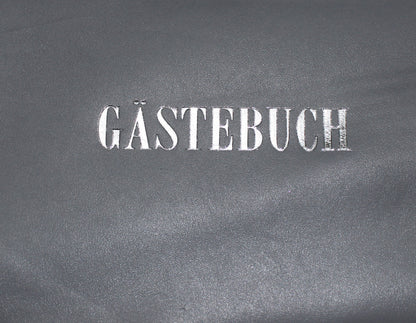 Modernes Gästebuch Querformat aus glattem Vollrindleder in allen Farben