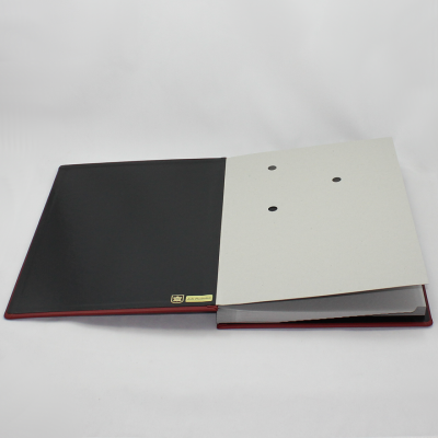 Signature Folder made of Smooth Full Grain Leather in Burgundy - Vera Donna