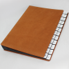 Alphabethical desk folder with nubuk leather cover