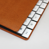 Alphabethical desk folder with nubuk leather cover in cognac