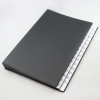 Daily desk folder with black grained leather cover
