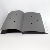 Daily desk folder with black grained leather cover