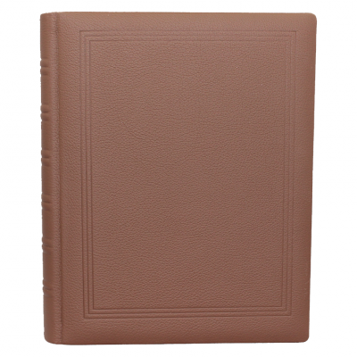 Guestbook - Grained Leather Brown
