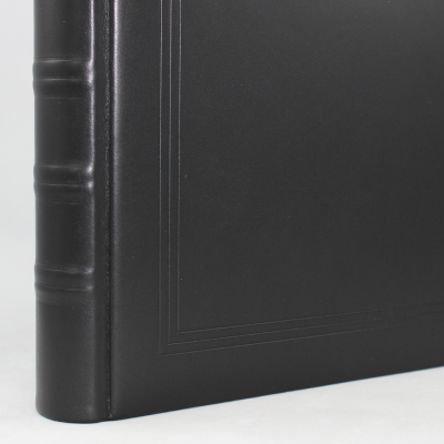 guestbook thick - smooth leather black