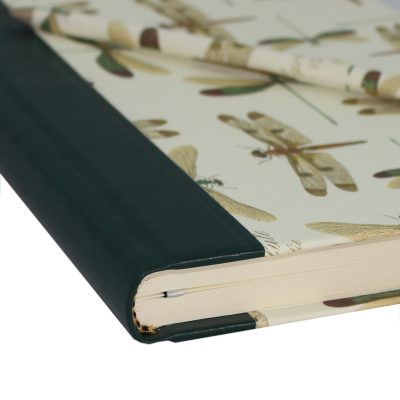 Notebook Libellule in Green Half Leather