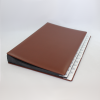 Daily Desk File Sorter with Brown Smooth Full Cowhide Cover
