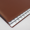 Daily Desk File Sorter with Brown Smooth Full Cowhide Cover