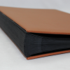 Daily Desk File Sorter with Cognac Grained Leather Cover