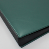 Daily Desk File Sorter with Green Smooth Full Cowhide Cover