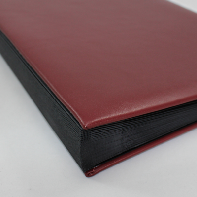 Daily Desk File Sorter with Wine Red Smooth Full Cowhide Cover