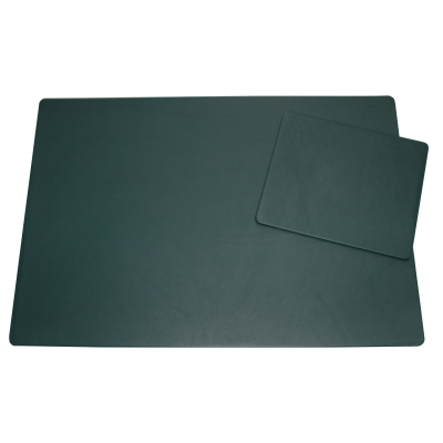 Leather Desk Pad with Matching Mousepad in Fir Green