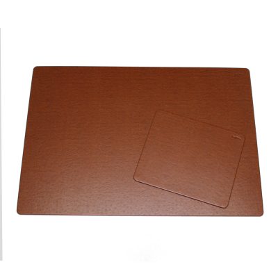 Desk Pad Ostrich with Matching Mousepad in Brown