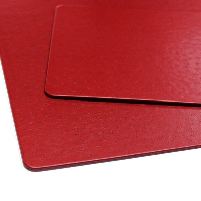 Desk Pad Ostrich with Matching Mousepad in Red