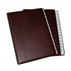 Monthly Desk File Sorter made of Shrink Leather Rustico