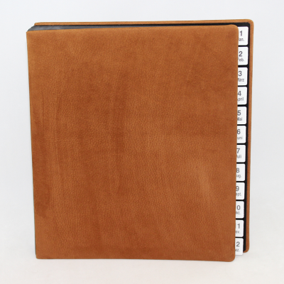 Monthly Desk Folder with Nubuk Leather