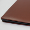 Monthly Desk File Sorter with Brown Smooth Full Cowhide Cover