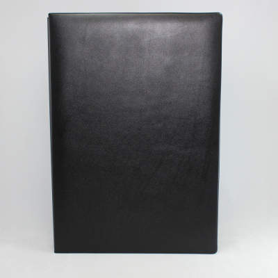 Signature Folder made of Smooth Full Grain Leather in Black - Vera Donna