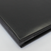Weekly Desk File Sorter with Black Smooth Full Cowhide Cover