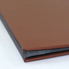 Weekly Desk File Sorter with Brown Grained Leather Cover