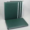 Weekly Desk File Sorter with Green Smooth Full Cowhide Cover