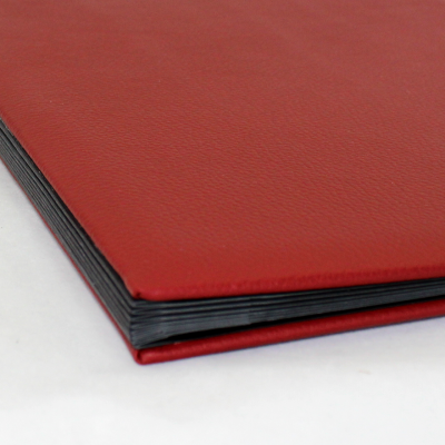 Weekly Desk File Sorter with Wine Red Grained Leather Cover
