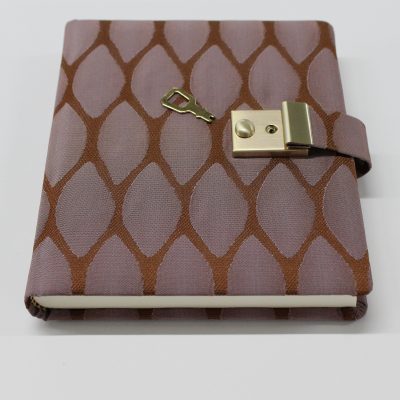 Diary Moire in Brown with a lock