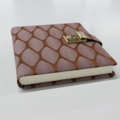 Diary Moire in Brown with a lock