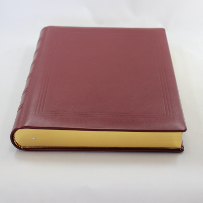 Guest Book Smooth Leather wine red with gilt block