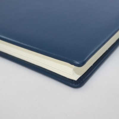 Guest Book Smooth Leather blue
