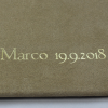 Guest book in suede with embossed name
