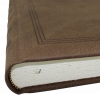 Guest Book Water Buffalo Leather with hand torn Block of handmade Paper