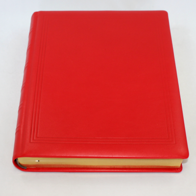Guest Book Smooth Leather red with gilt block