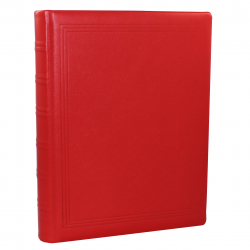 Guest Book Smooth Leather red with gilt block
