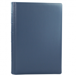 Guest Book Smooth Leather blue