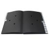 Desk File Sorter made of black nubuk leather